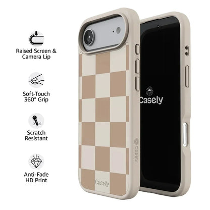 Fit Check | Neutral Checkerboard Case iPhone Case get.casely
