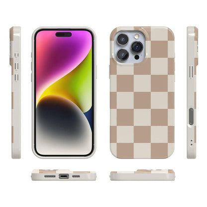 Fit Check | Neutral Checkerboard Case iPhone Case get.casely