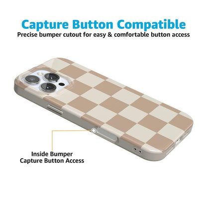 Fit Check | Neutral Checkerboard Case iPhone Case get.casely