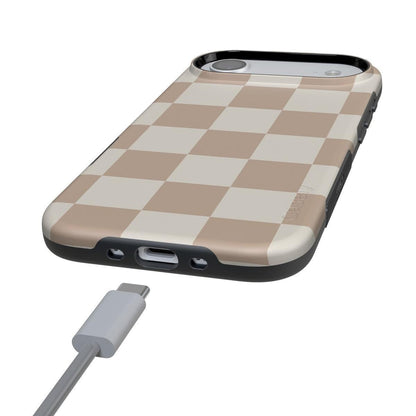 Fit Check | Neutral Checkerboard Case iPhone Case get.casely