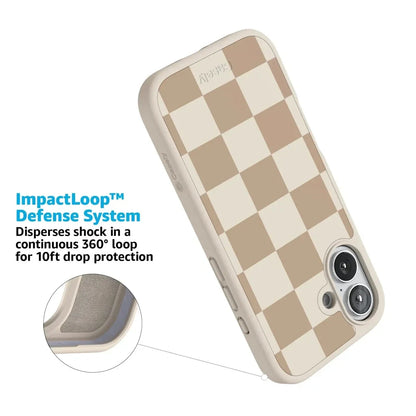 Fit Check | Neutral Checkerboard Case iPhone Case get.casely