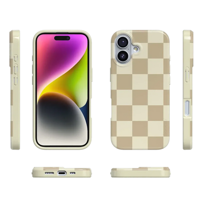 Fit Check | Neutral Checkerboard Case iPhone Case get.casely