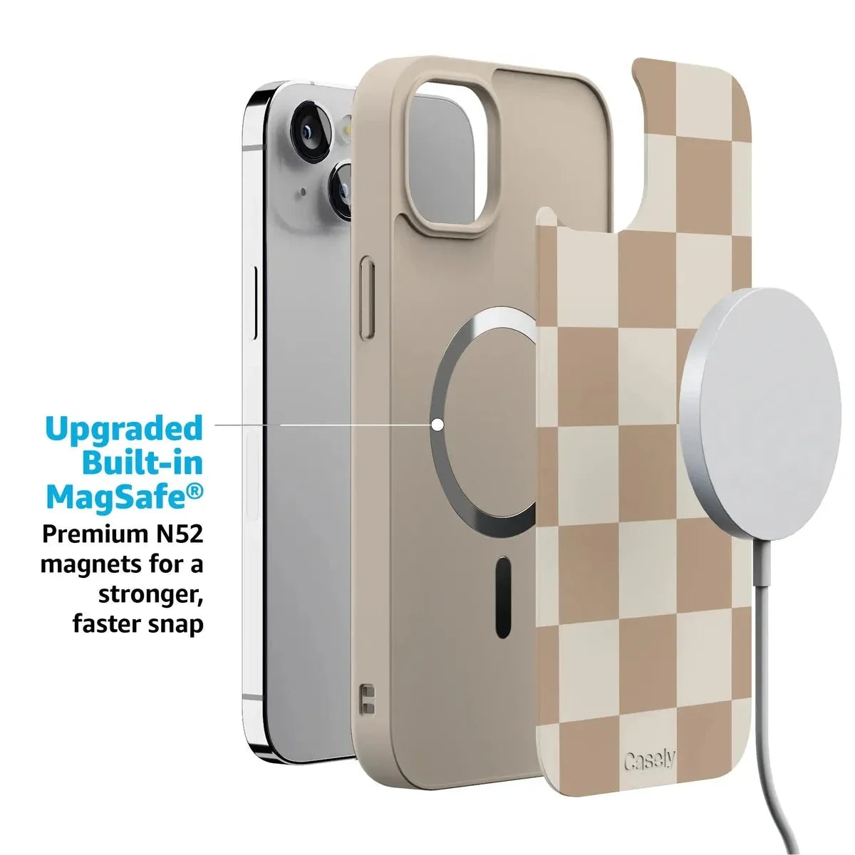 Fit Check | Neutral Checkerboard Case iPhone Case get.casely