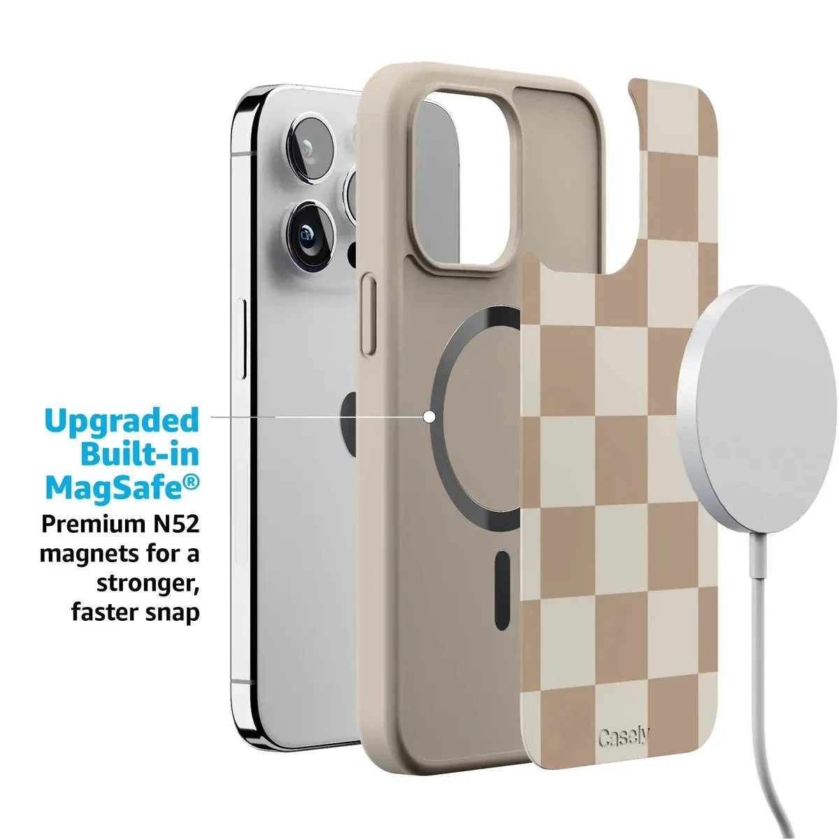 Fit Check | Neutral Checkerboard Case iPhone Case get.casely