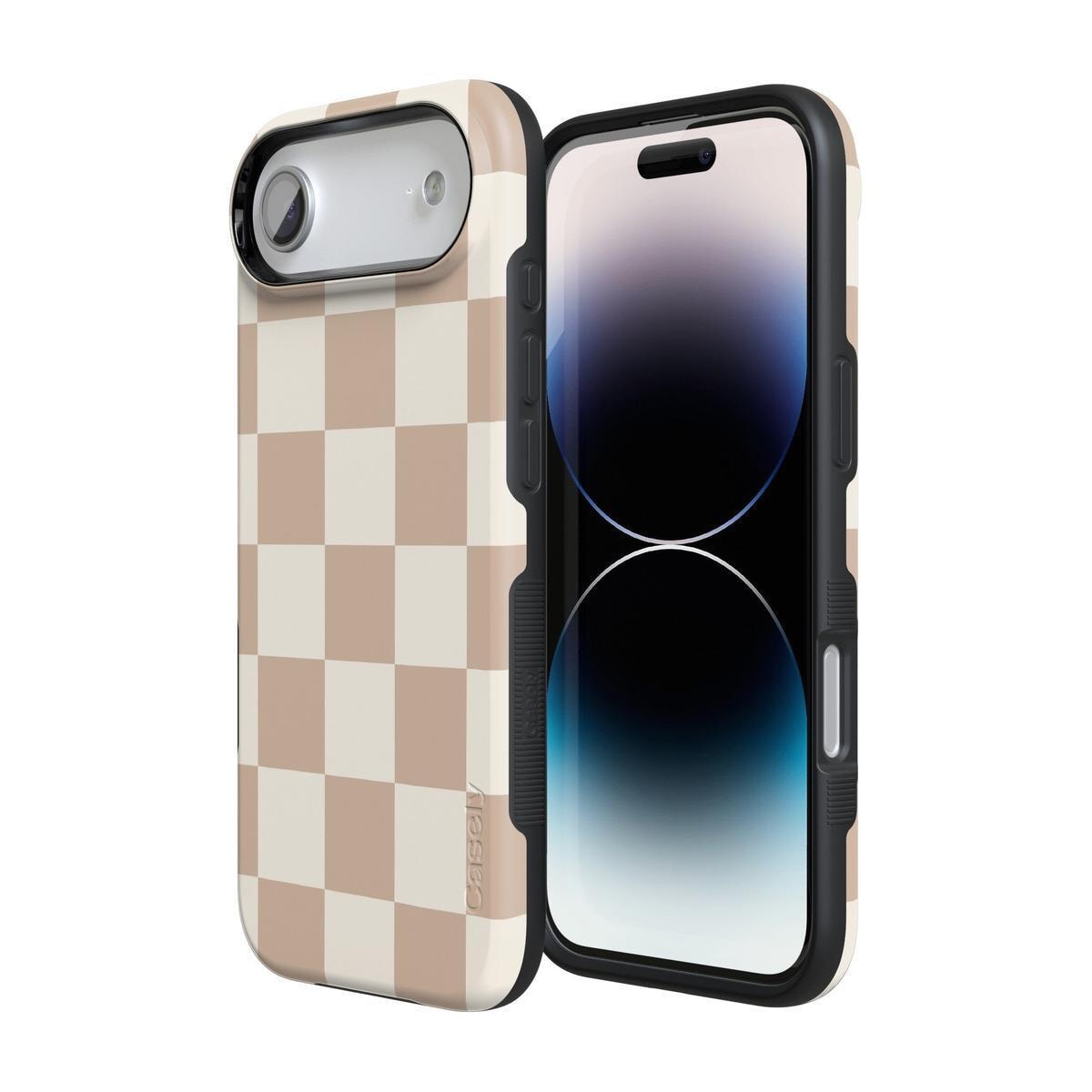Fit Check | Neutral Checkerboard Case iPhone Case get.casely