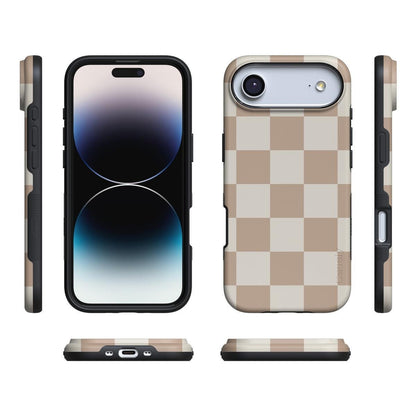 Fit Check | Neutral Checkerboard Case iPhone Case get.casely