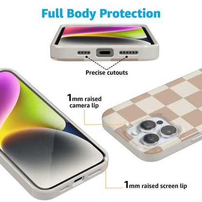 Fit Check | Neutral Checkerboard Case iPhone Case get.casely