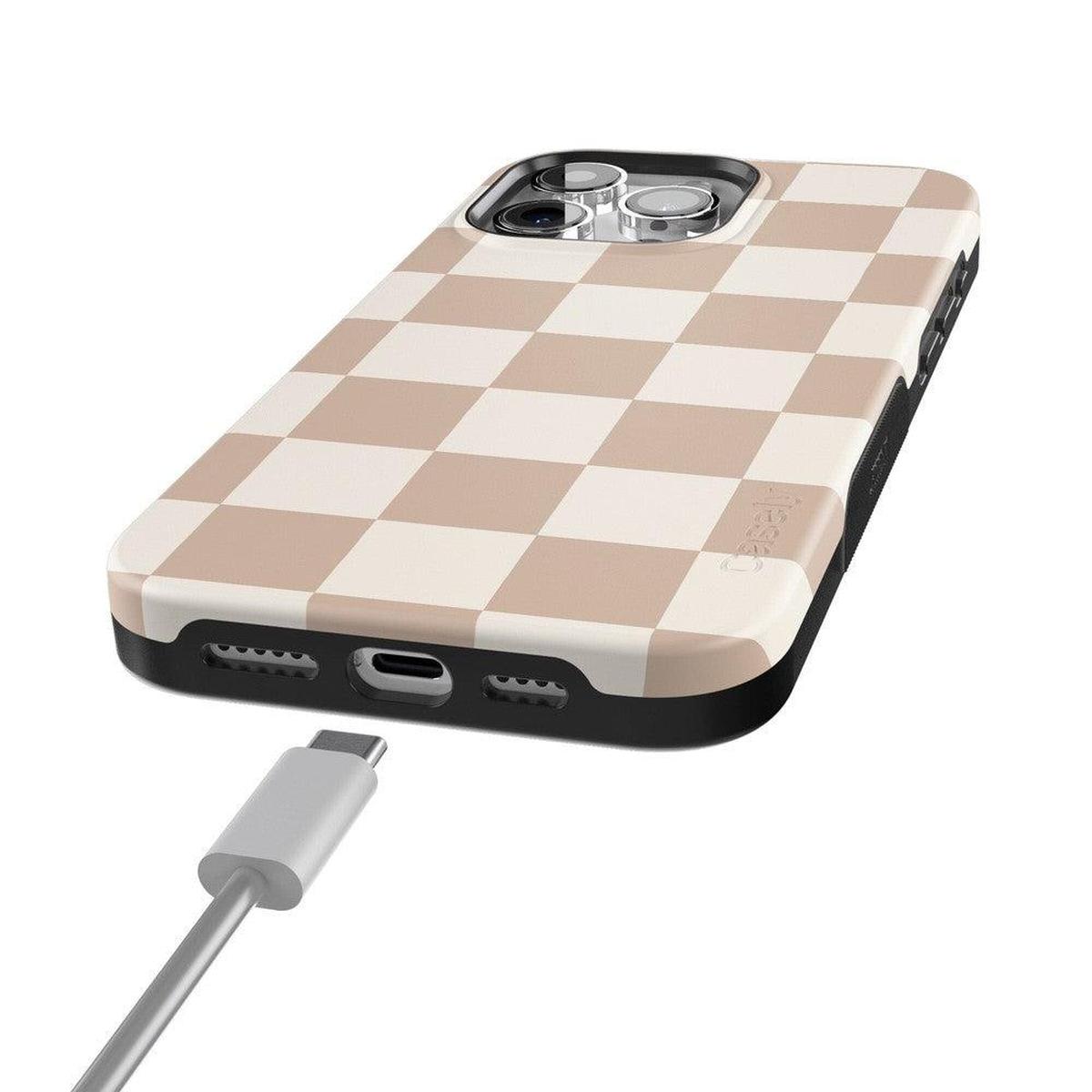 Fit Check | Neutral Checkerboard Case iPhone Case get.casely