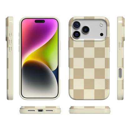 Fit Check | Neutral Checkerboard Case iPhone Case get.casely