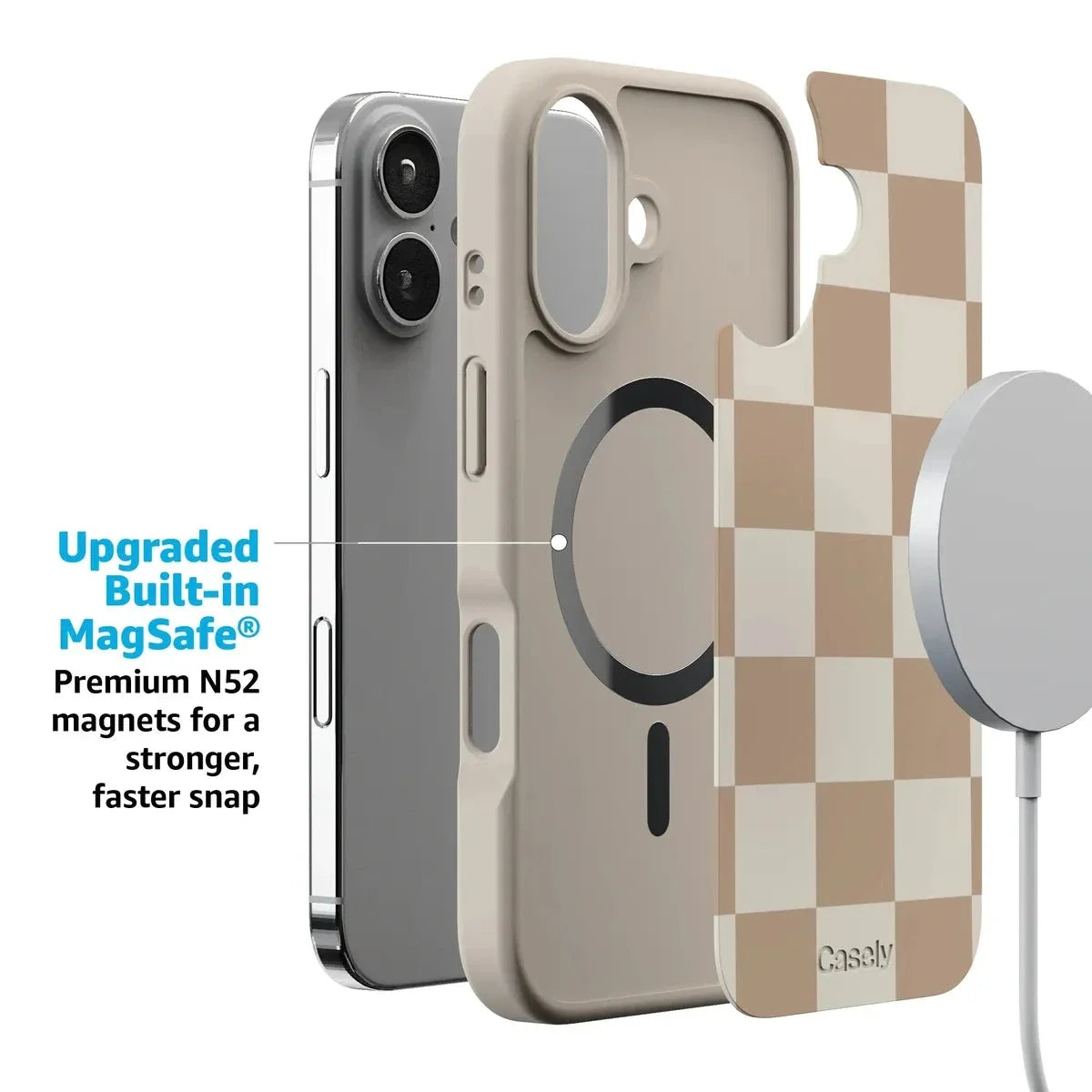 Fit Check | Neutral Checkerboard Case iPhone Case get.casely