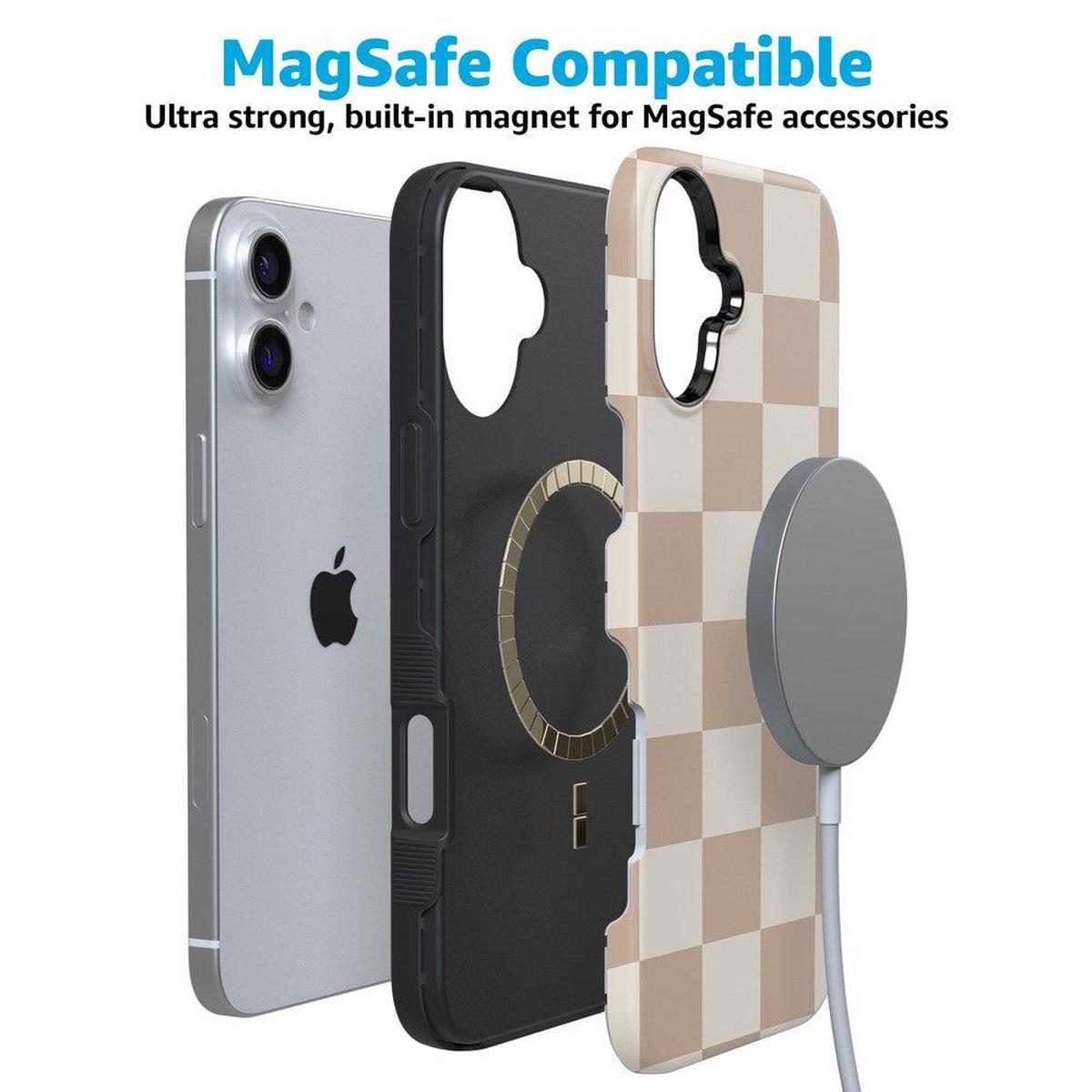 Fit Check | Neutral Checkerboard Case iPhone Case get.casely