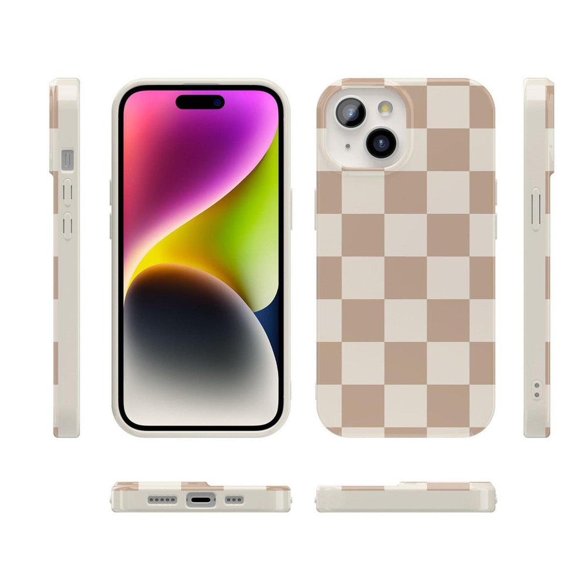 Fit Check | Neutral Checkerboard Case iPhone Case get.casely