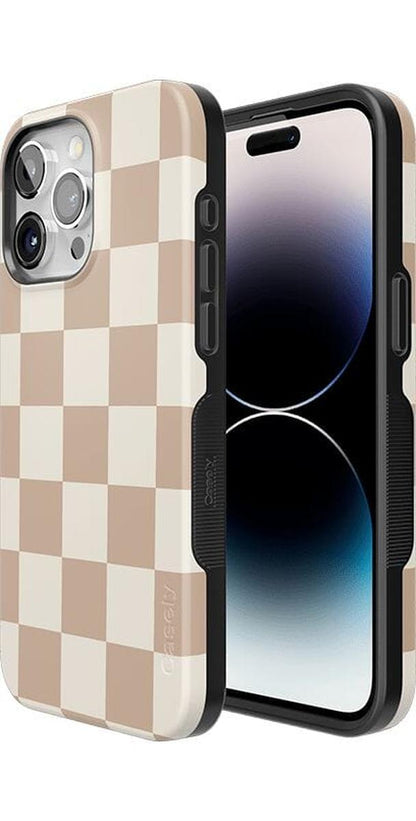 Fit Check | Neutral Checkerboard Case iPhone Case get.casely