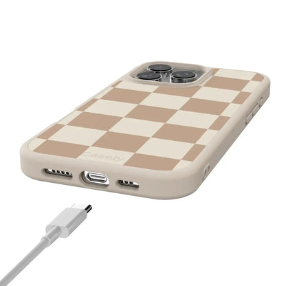Fit Check | Neutral Checkerboard Case iPhone Case get.casely