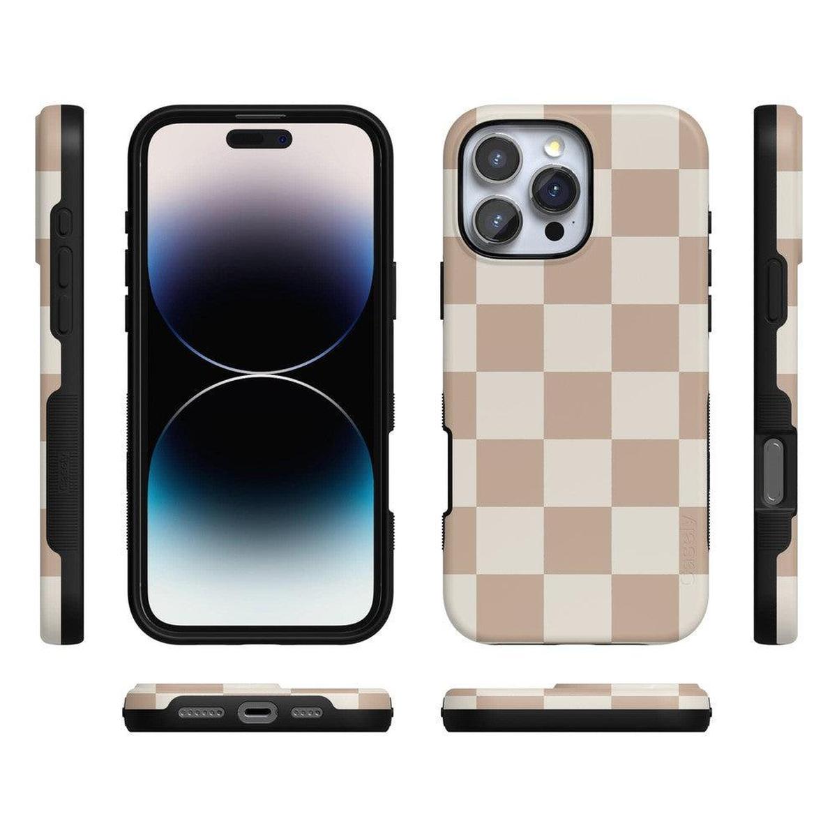 Fit Check | Neutral Checkerboard Case iPhone Case get.casely