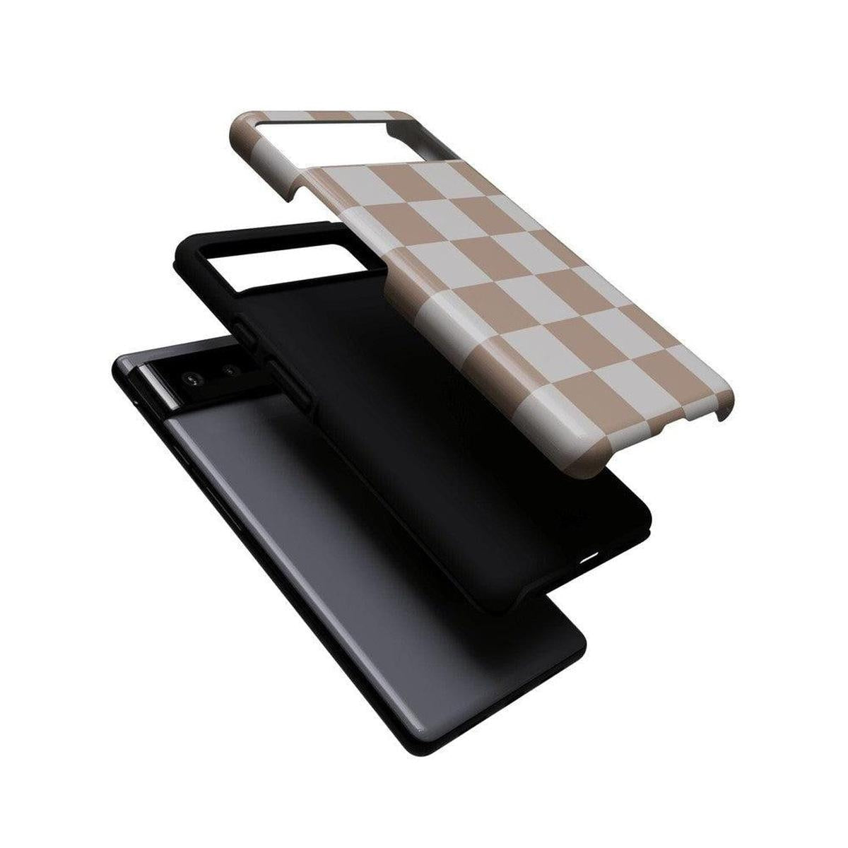 Fit Check | Neutral Checkerboard Google Pixel Case Google Pixel Case Casetry