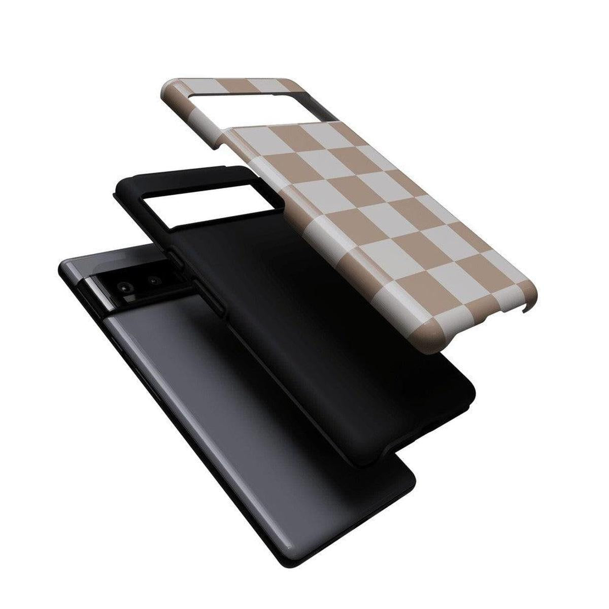 Fit Check | Neutral Checkerboard Google Pixel Case Google Pixel Case Casetry