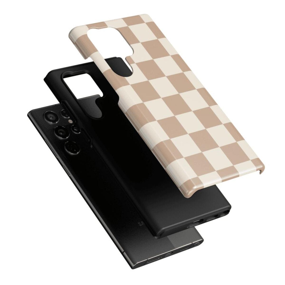 Fit Check | Neutral Checkerboard Samsung Case Samsung Case Casetry