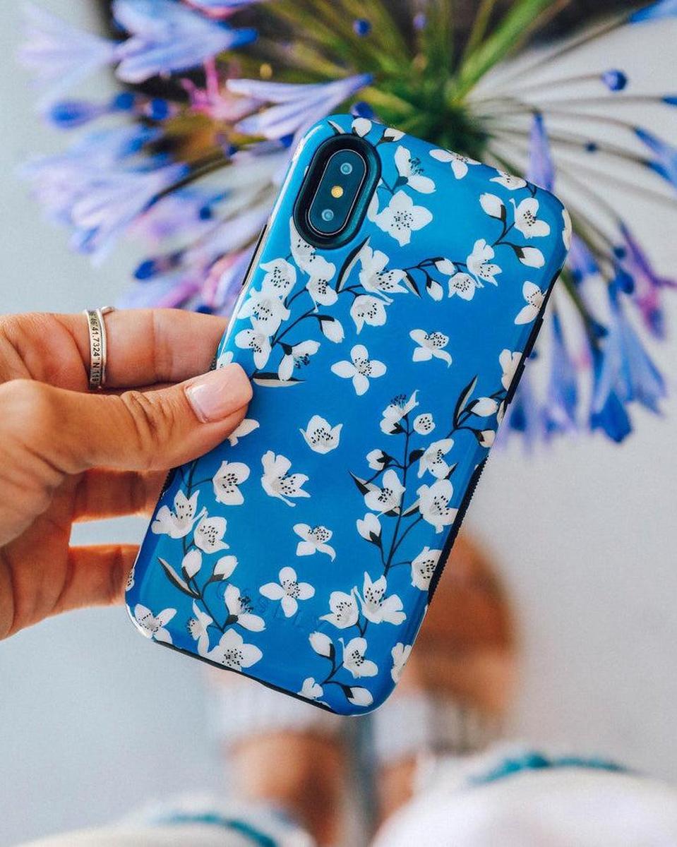 Floral Forest | Blue Cherry Blossom Floral Case iPhone Case get.casely