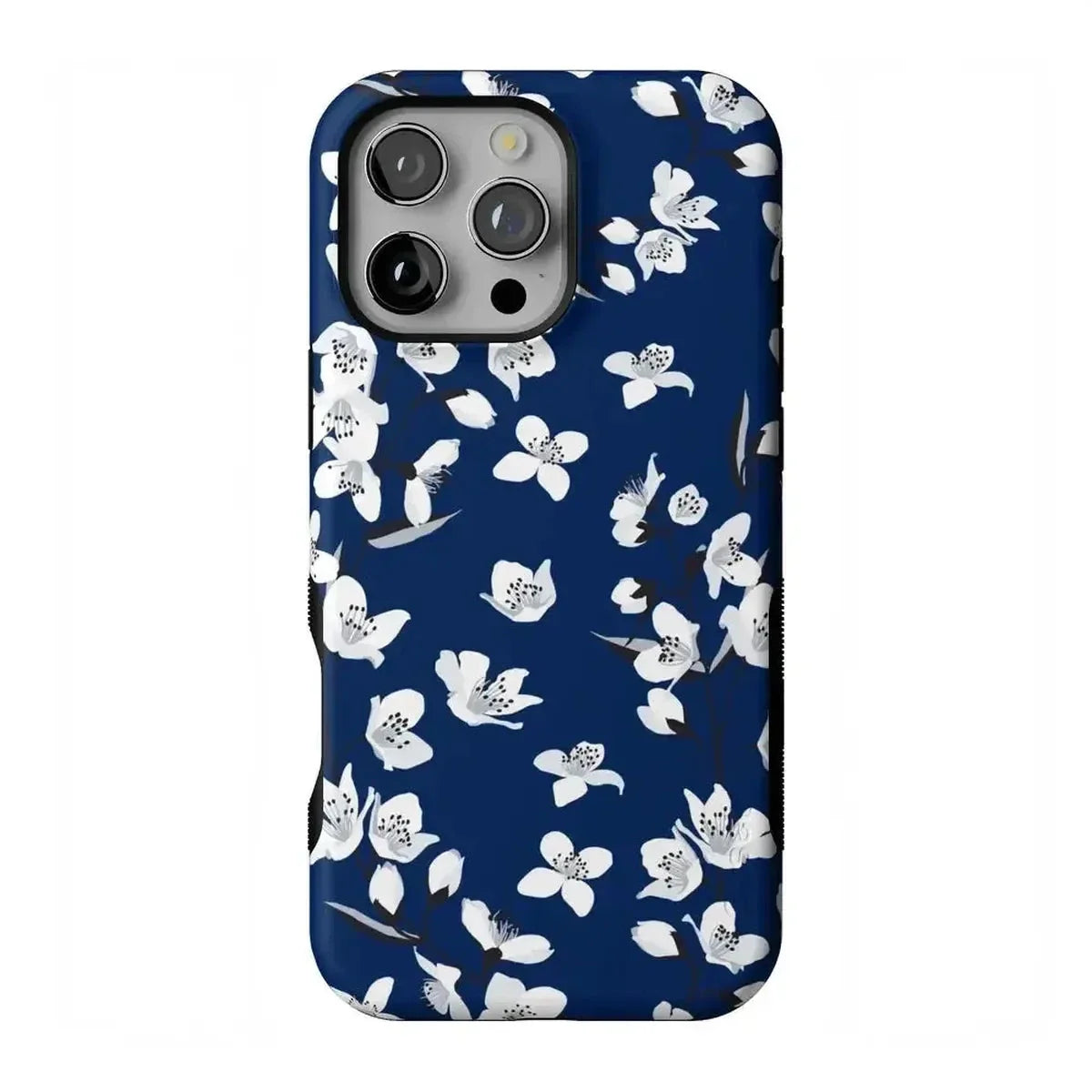 Floral Forest | Navy Cherry Blossom Floral Case iPhone Case get.casely Bold Flex + MagSafe® iPhone 16 Pro Max