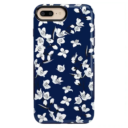 Floral Forest | Navy Cherry Blossom Floral Case iPhone Case get.casely Bold iPhone 6/7/8 Plus