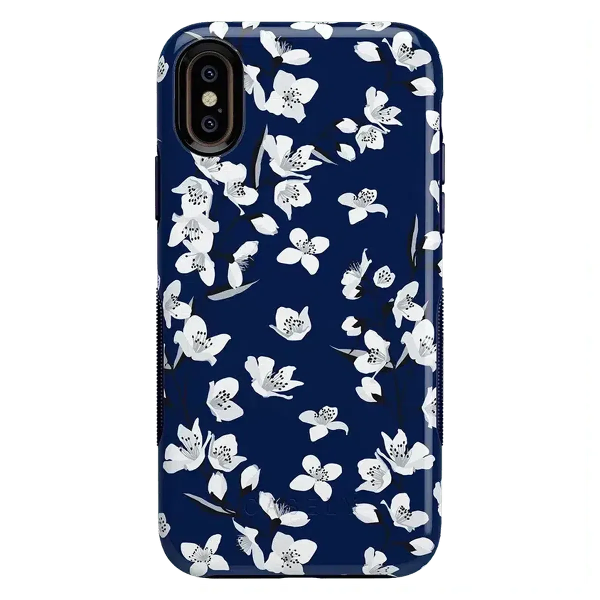 Floral Forest | Navy Cherry Blossom Floral Case iPhone Case get.casely Bold iPhone XS Max