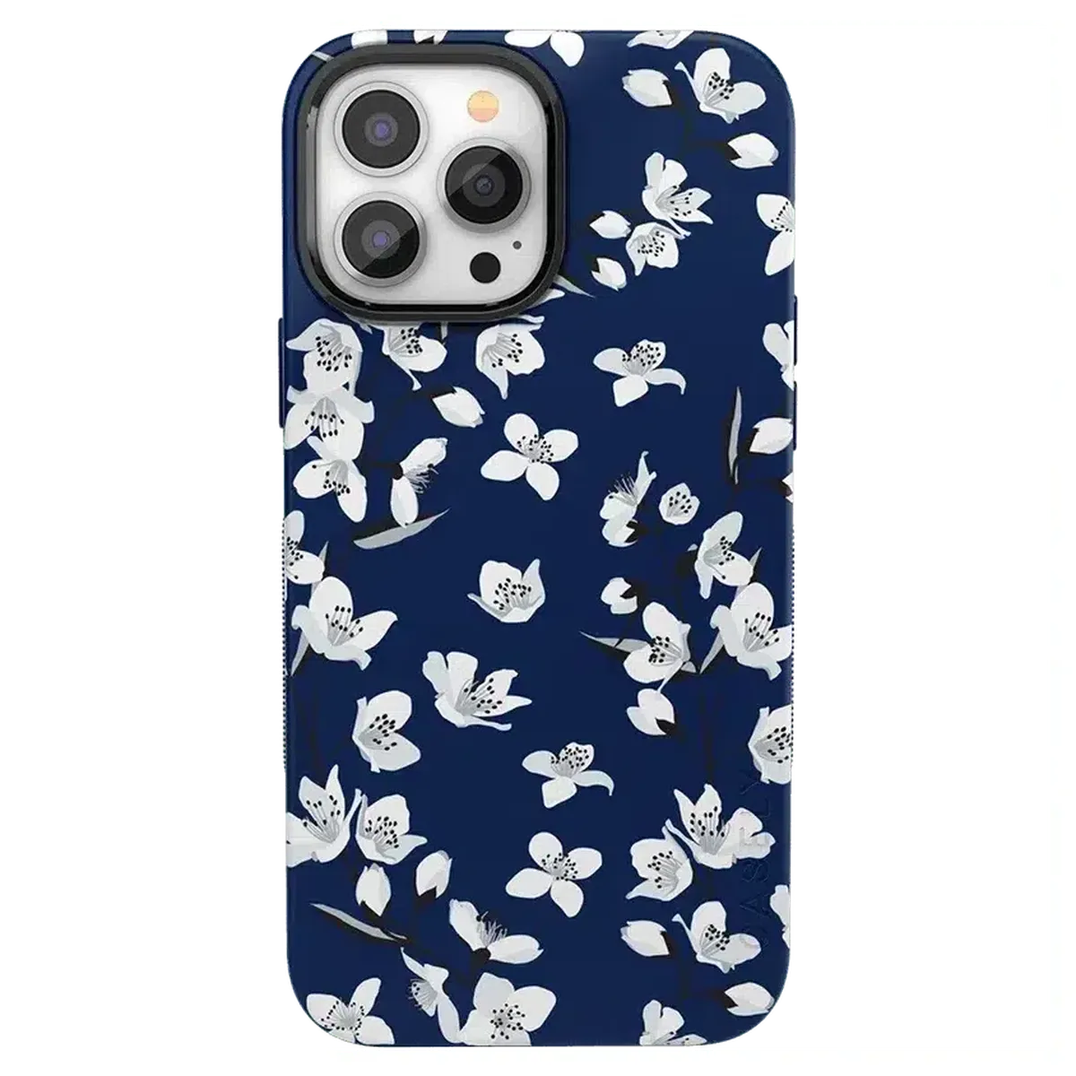 Floral Forest | Navy Cherry Blossom Floral Case iPhone Case get.casely Bold + MagSafe® iPhone 13 Pro