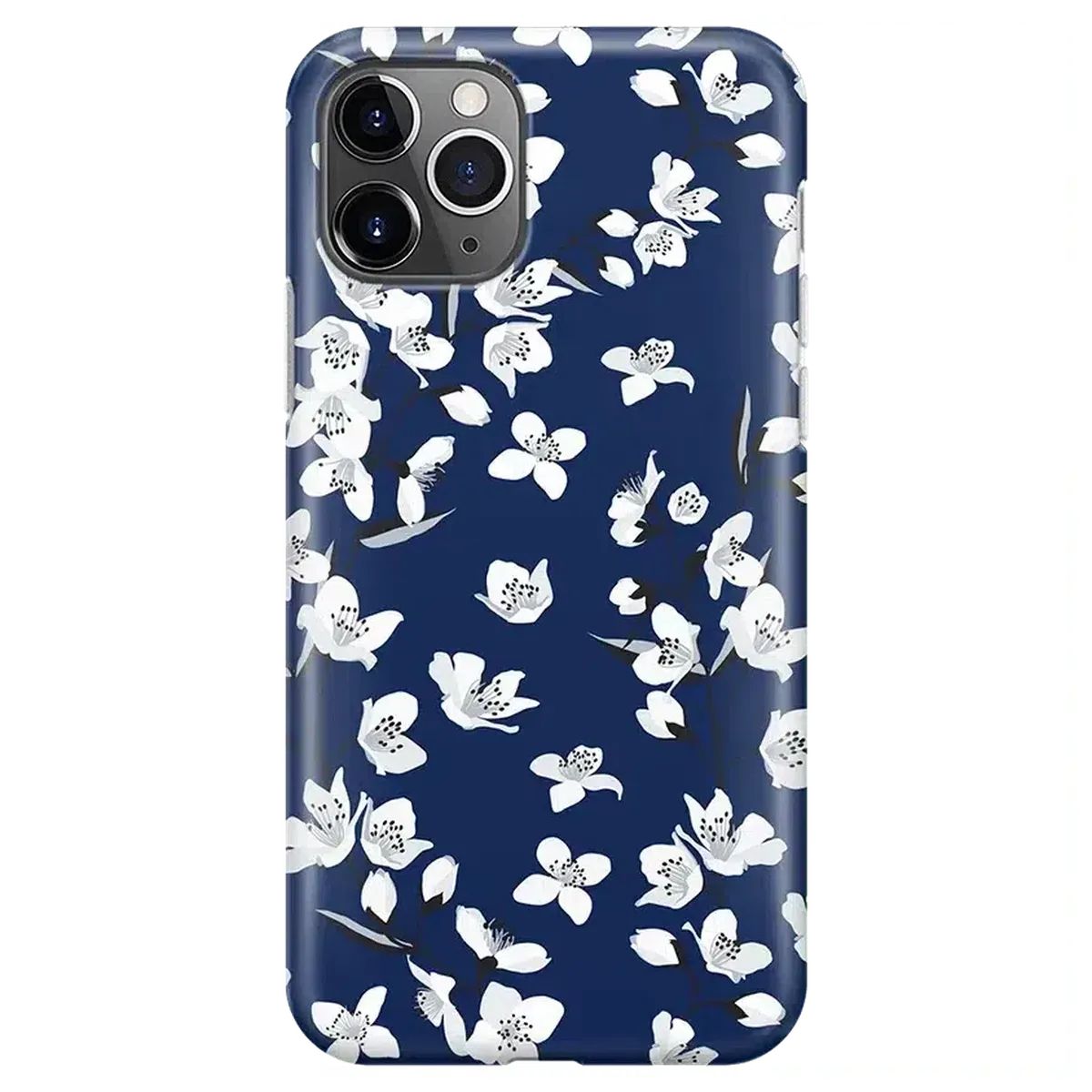 Floral Forest | Navy Cherry Blossom Floral Case iPhone Case get.casely Classic iPhone 11 Pro