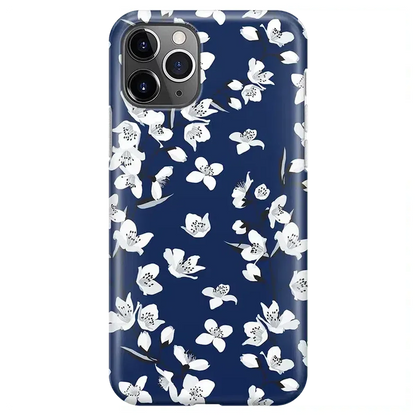 Floral Forest | Navy Cherry Blossom Floral Case iPhone Case get.casely Classic iPhone 11 Pro