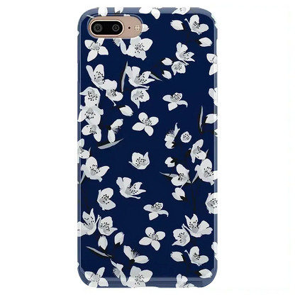 Floral Forest | Navy Cherry Blossom Floral Case iPhone Case get.casely Classic iPhone 6/7/8 Plus