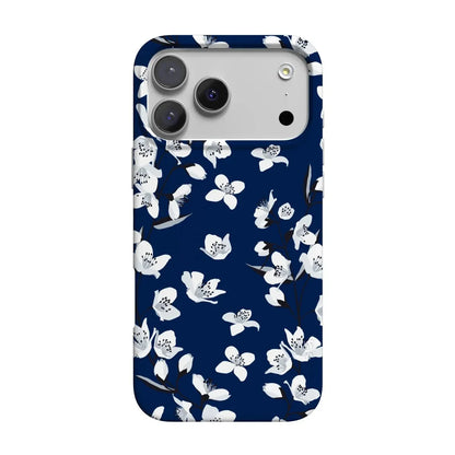 Floral Forest | Navy Cherry Blossom Floral Case iPhone Case get.casely Classic + MagSafe® iPhone 17 Pro Max