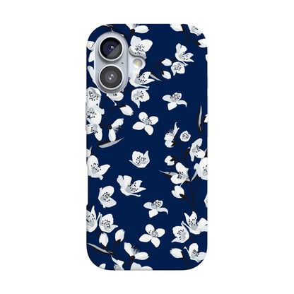 Floral Forest | Navy Cherry Blossom Floral Case iPhone Case get.casely Classic + MagSafe® iPhone 17
