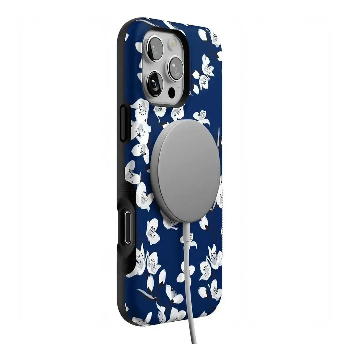 Floral Forest | Navy Cherry Blossom Floral Case iPhone Case get.casely
