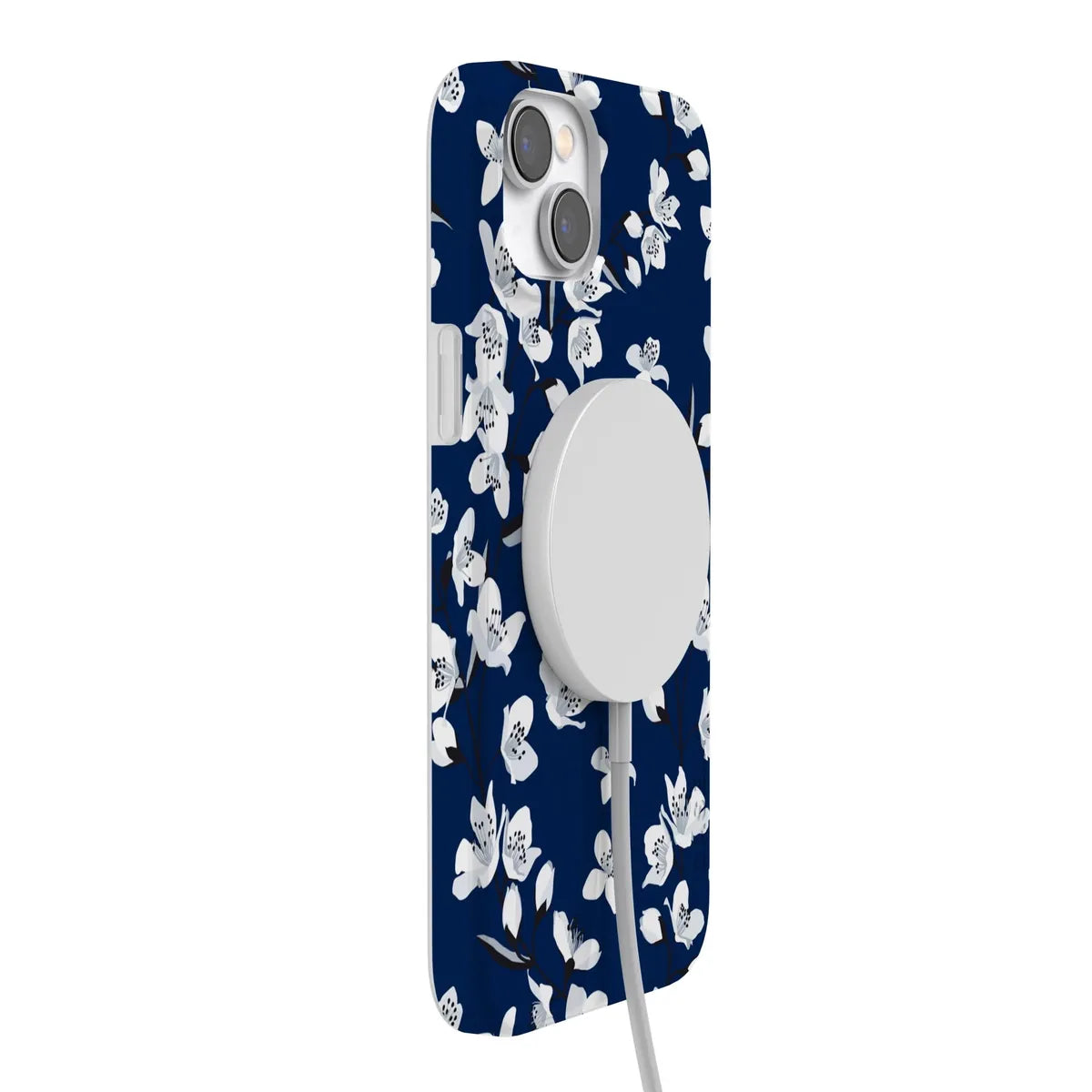 Floral Forest | Navy Cherry Blossom Floral Case iPhone Case get.casely