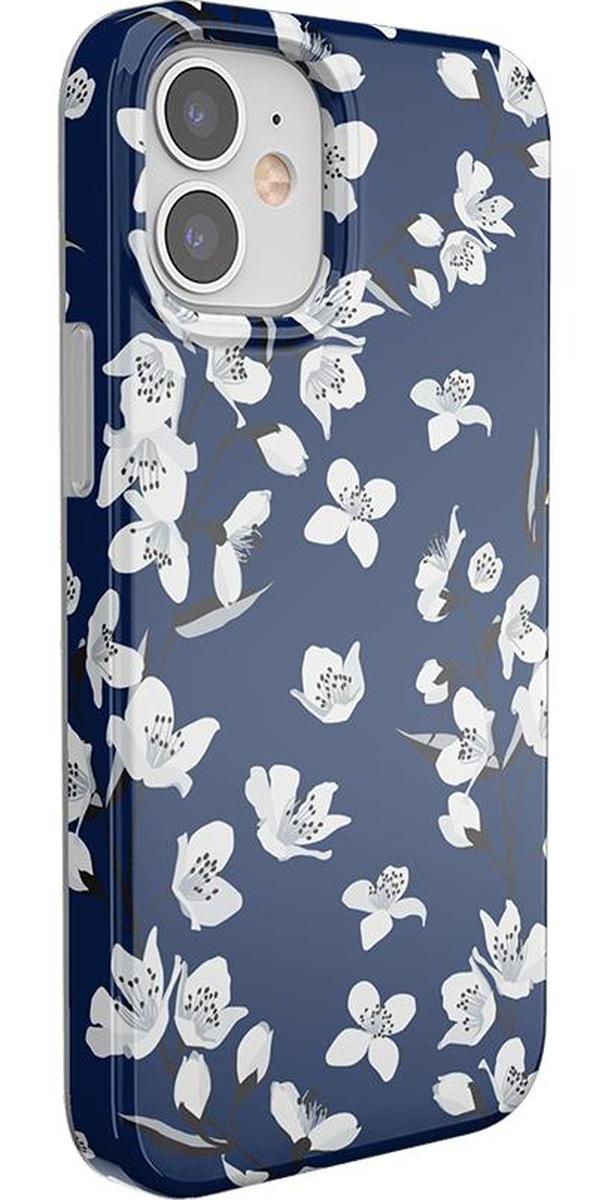 Floral Forest | Navy Cherry Blossom Floral Case iPhone Case get.casely