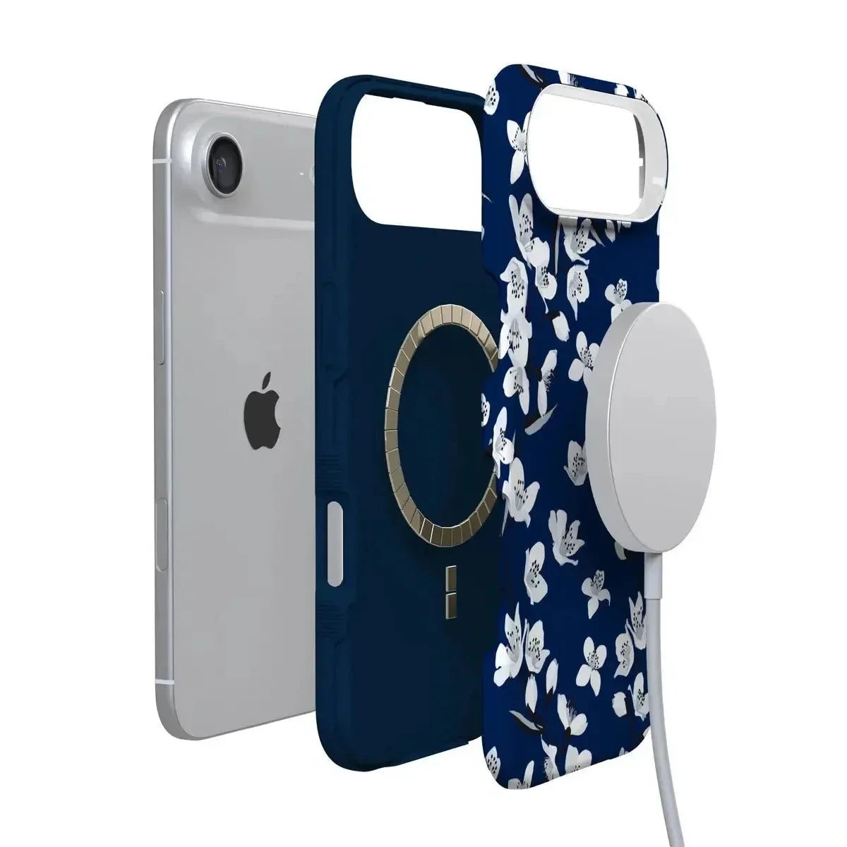 Floral Forest | Navy Cherry Blossom Floral Case iPhone Case get.casely