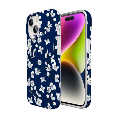 Floral Forest | Navy Cherry Blossom Floral Case iPhone Case get.casely