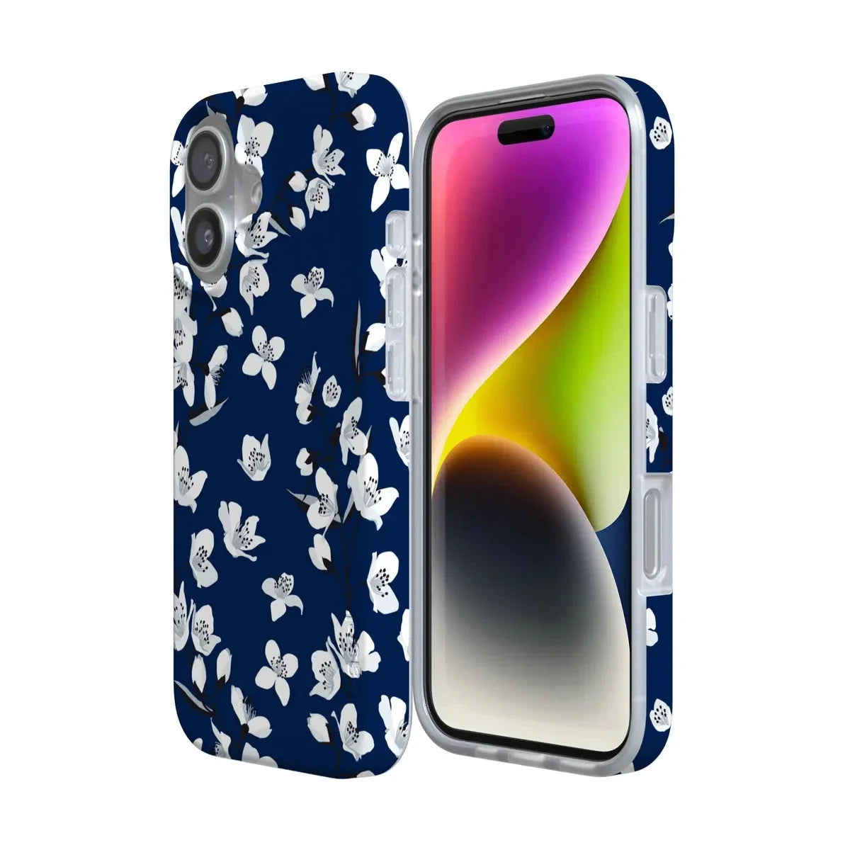 Floral Forest | Navy Cherry Blossom Floral Case iPhone Case get.casely