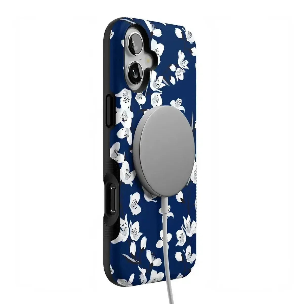 Floral Forest | Navy Cherry Blossom Floral Case iPhone Case get.casely
