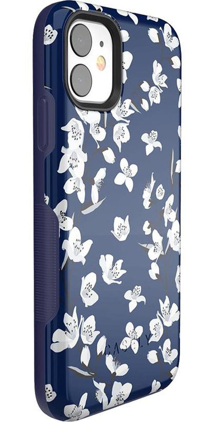 Floral Forest | Navy Cherry Blossom Floral Case iPhone Case get.casely
