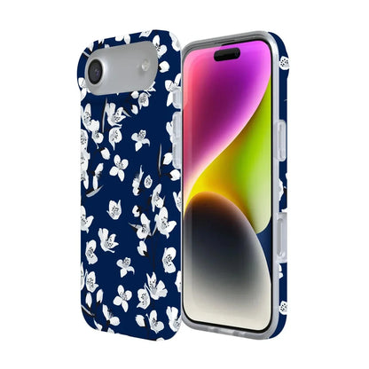 Floral Forest | Navy Cherry Blossom Floral Case iPhone Case get.casely