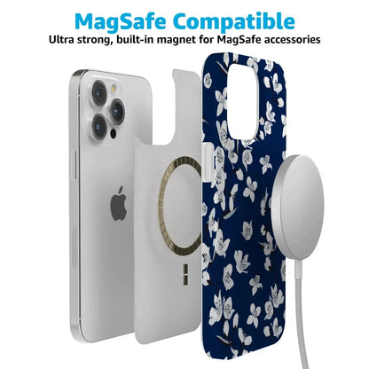 Floral Forest | Navy Cherry Blossom Floral Case iPhone Case get.casely