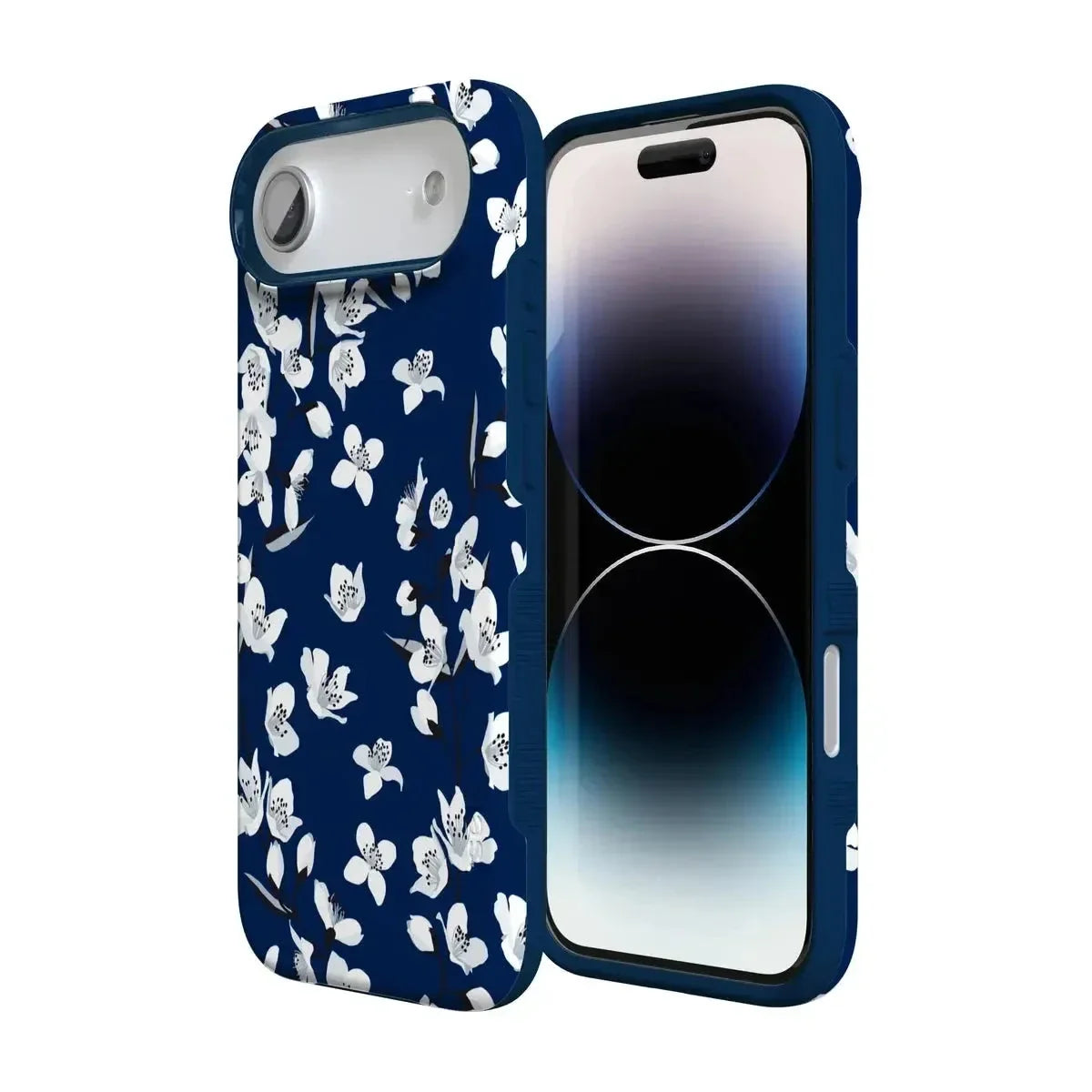 Floral Forest | Navy Cherry Blossom Floral Case iPhone Case get.casely