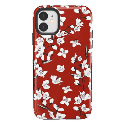 Floral Forest | Red Cherry Blossom Floral Case iPhone Case get.casely Bold iPhone 11