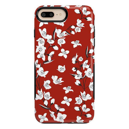 Floral Forest | Red Cherry Blossom Floral Case iPhone Case get.casely Bold iPhone 6/7/8 Plus
