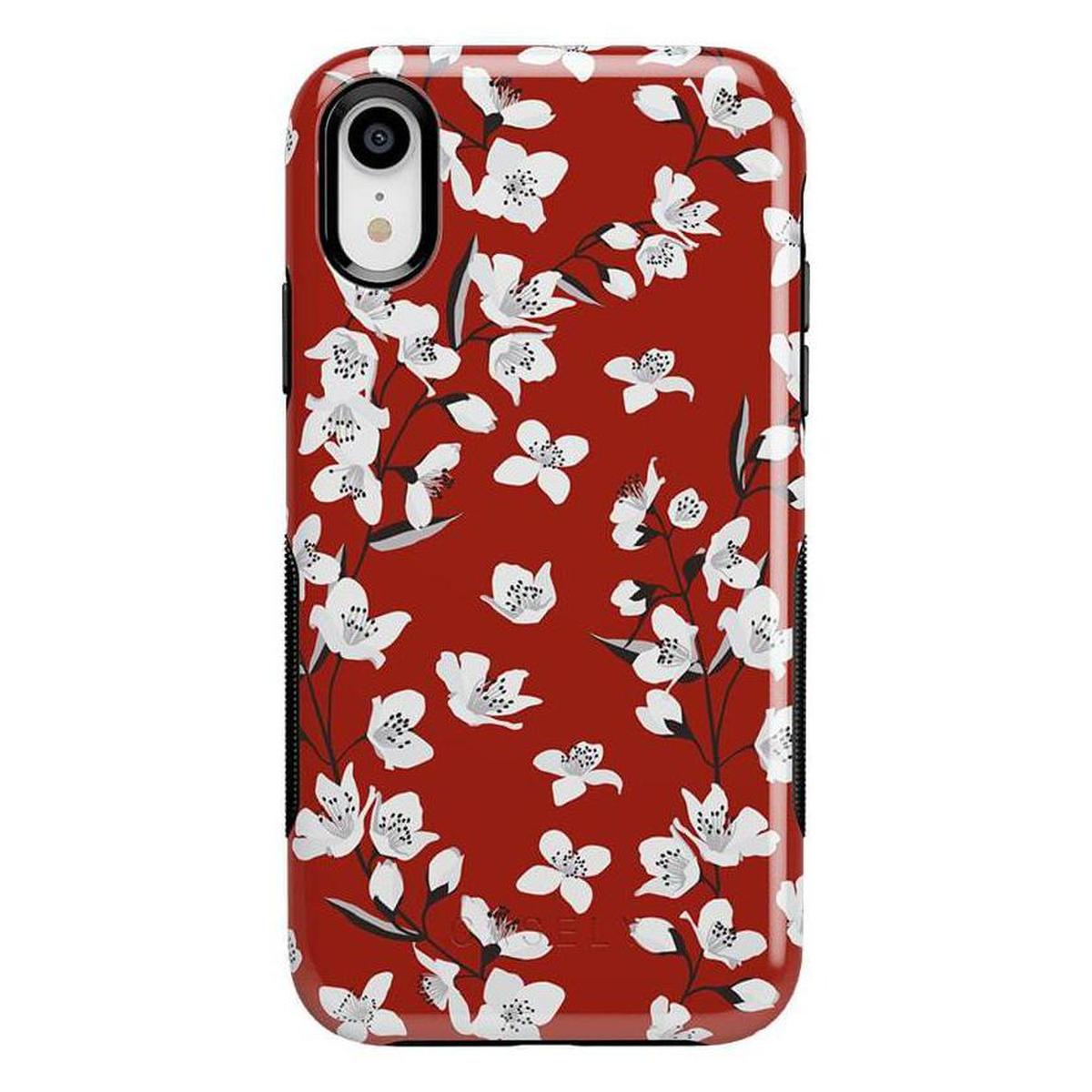 Floral Forest | Red Cherry Blossom Floral Case iPhone Case get.casely Bold iPhone XR