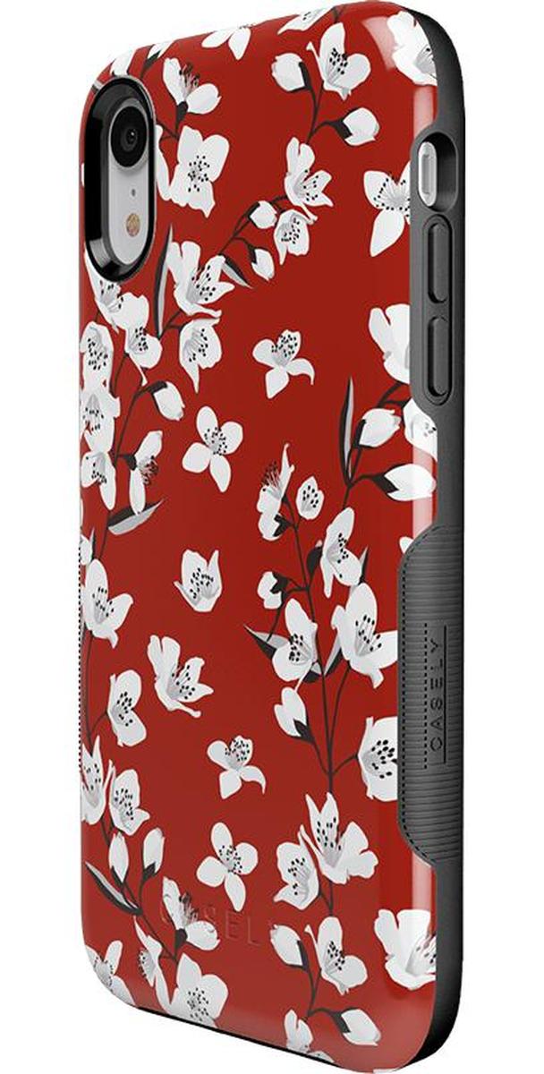 Floral Forest | Red Cherry Blossom Floral Case iPhone Case get.casely