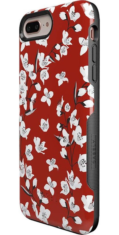 Floral Forest | Red Cherry Blossom Floral Case iPhone Case get.casely