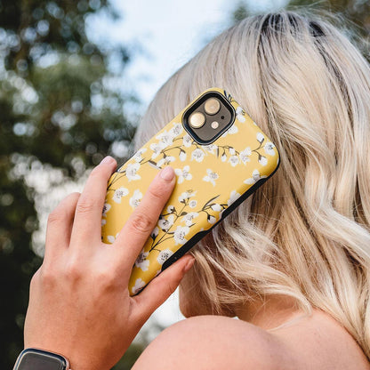 Floral Forest | Yellow Cherry Blossom Floral Case iPhone Case get.casely