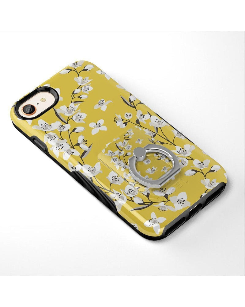 Floral Forest | Yellow Cherry Blossom Floral Phone Ring Phone Ring get.casely
